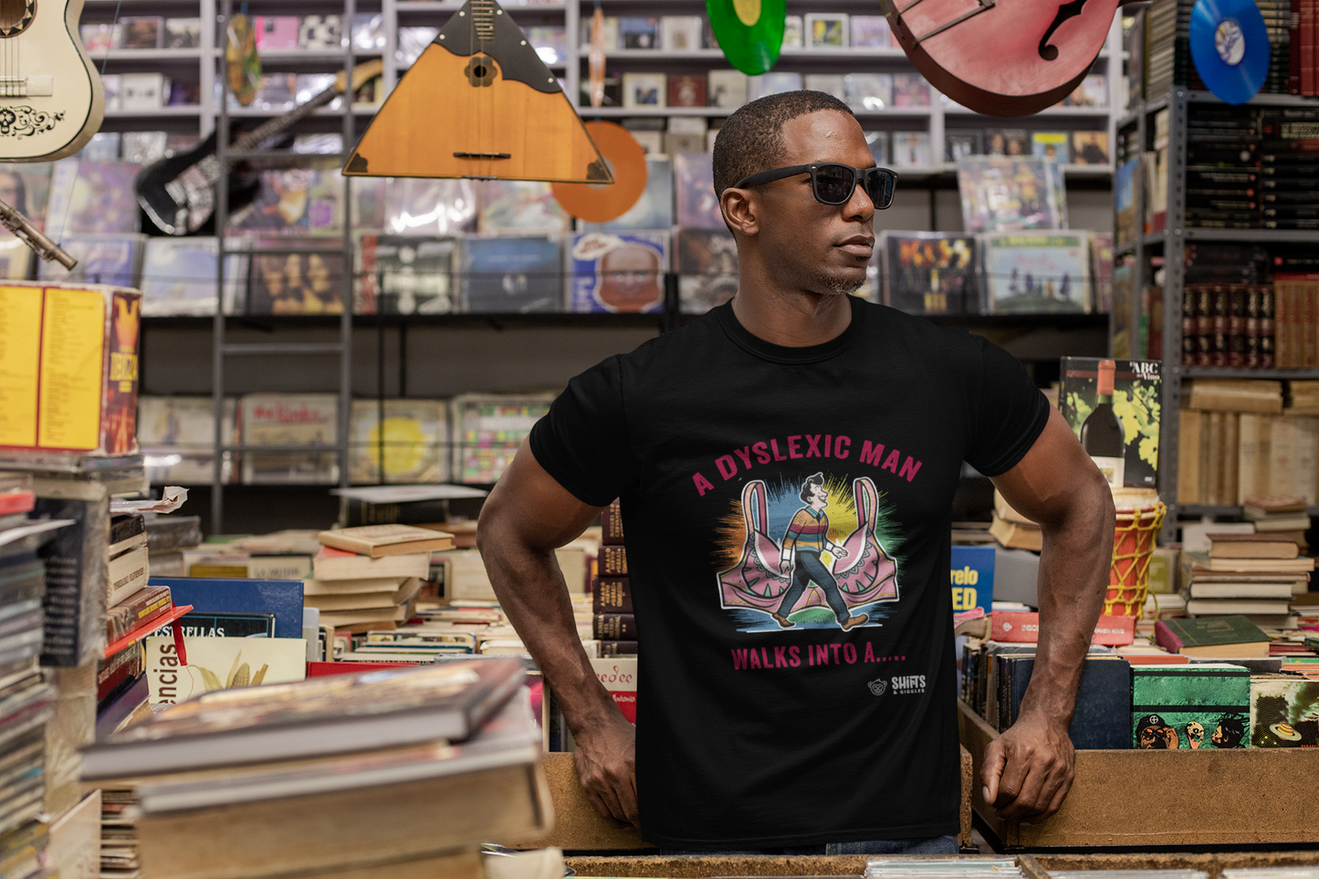 dyslexia t-shirt - a man walks into a bra t-shirt