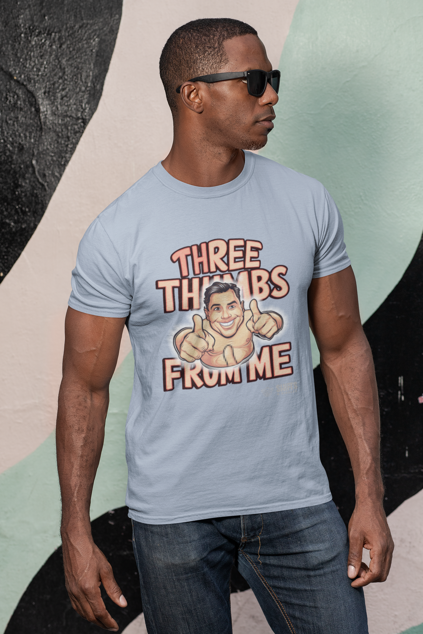 three thumbs up t-shirt