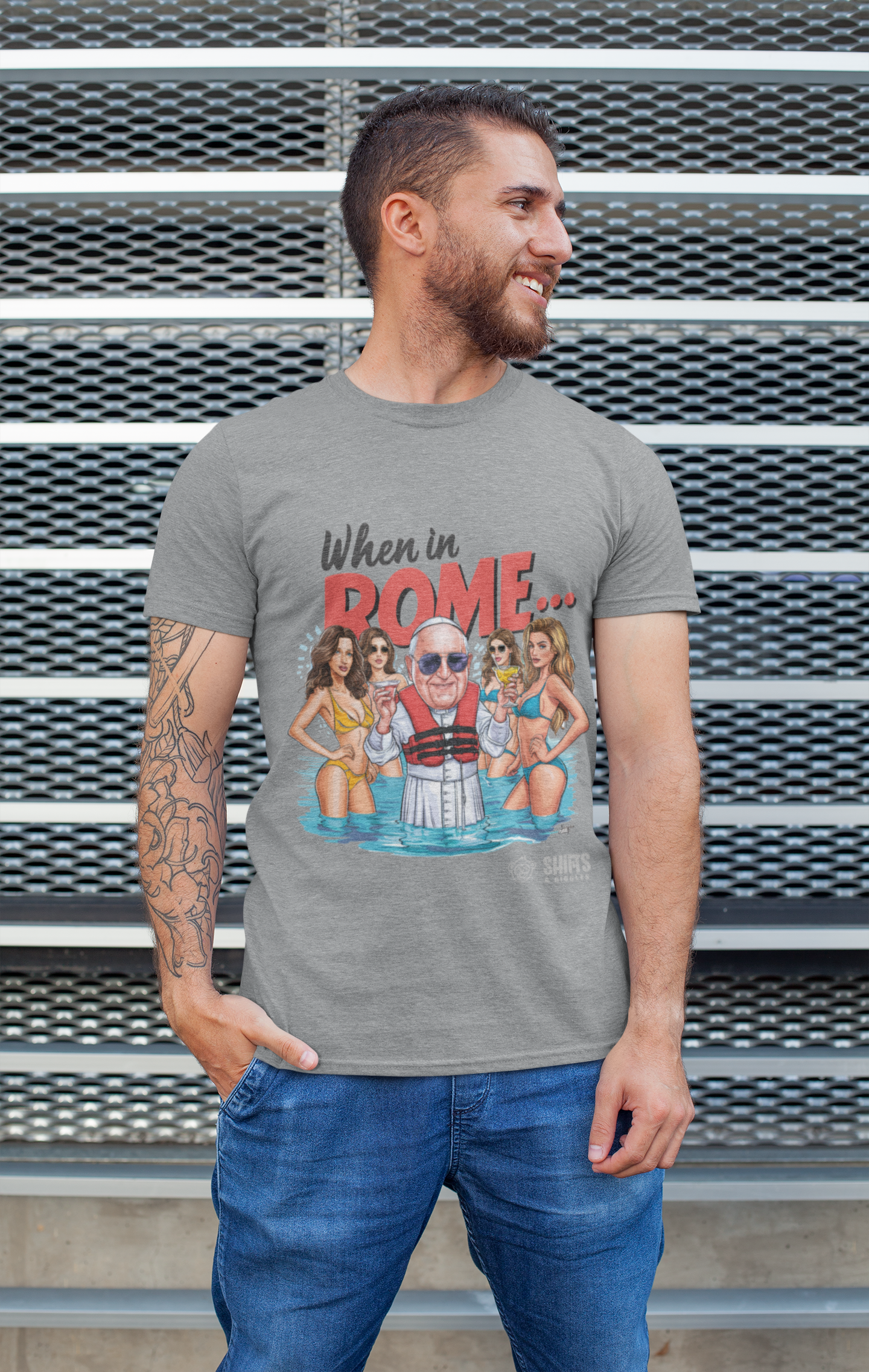 when in rome (pope) (b) - t-shirt