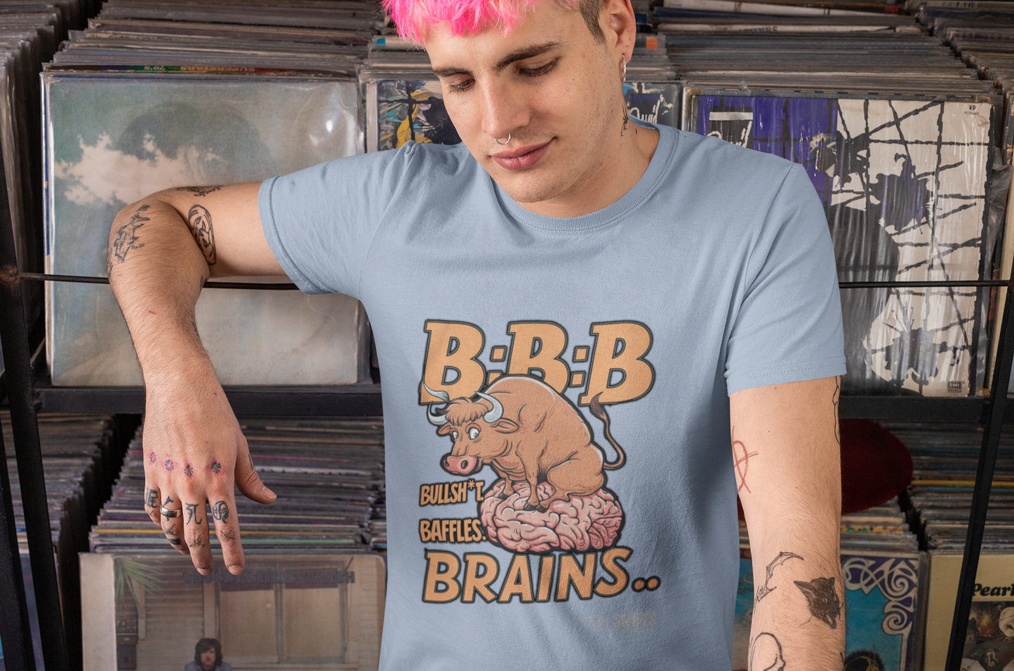 bullish*t baffles brains t-shirt