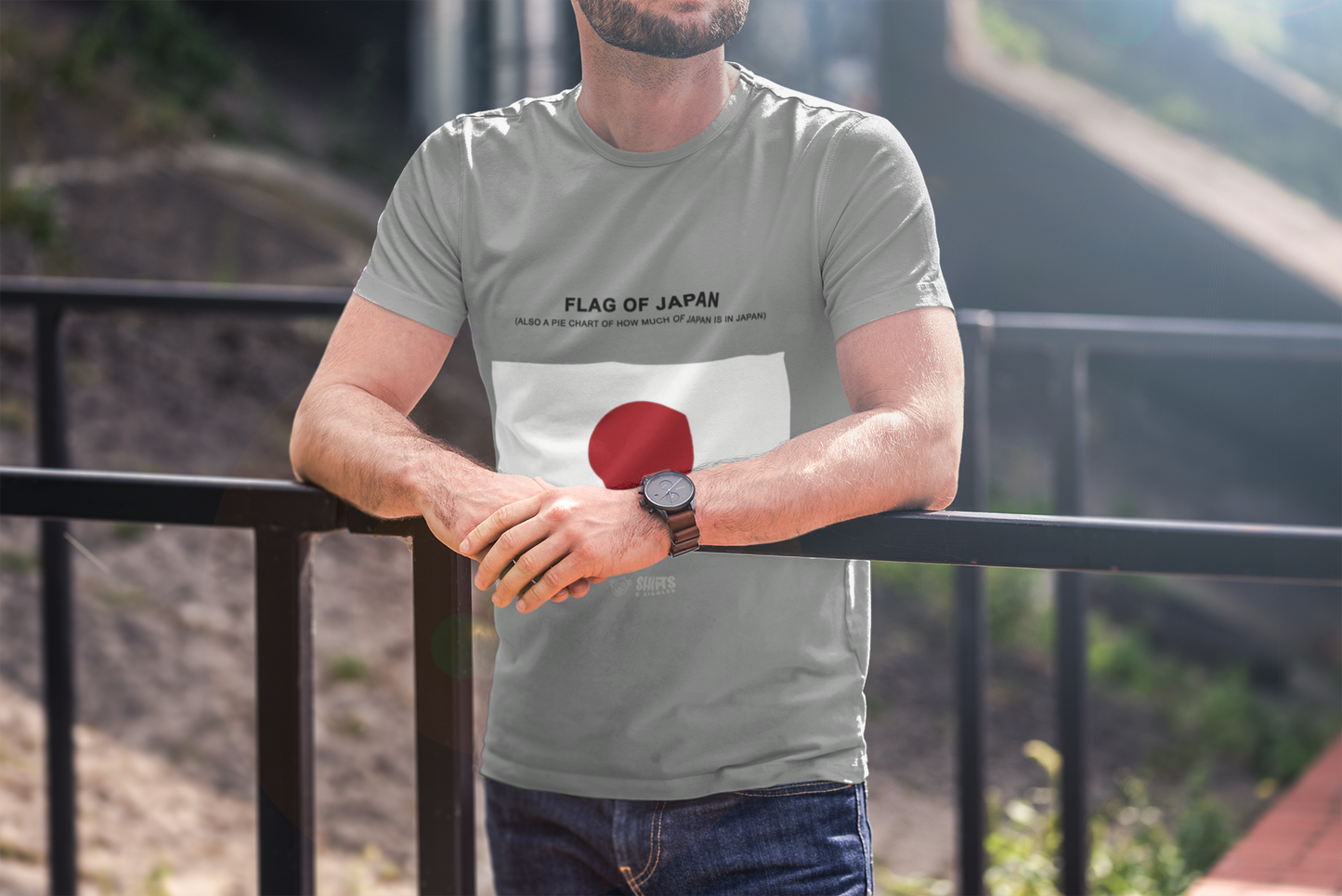 japanese flag - pie chart t-shirt