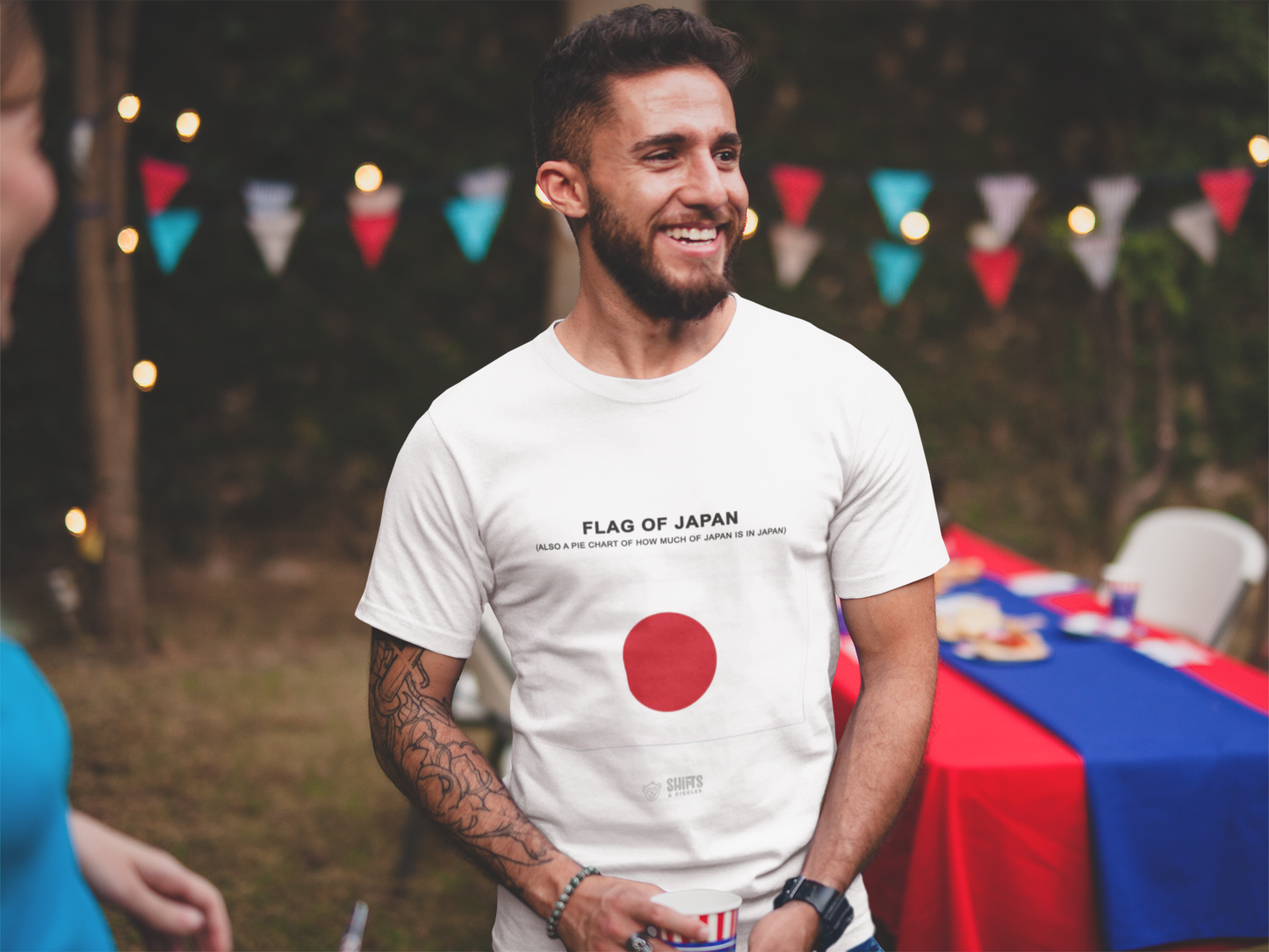 japanese flag - pie chart t-shirt