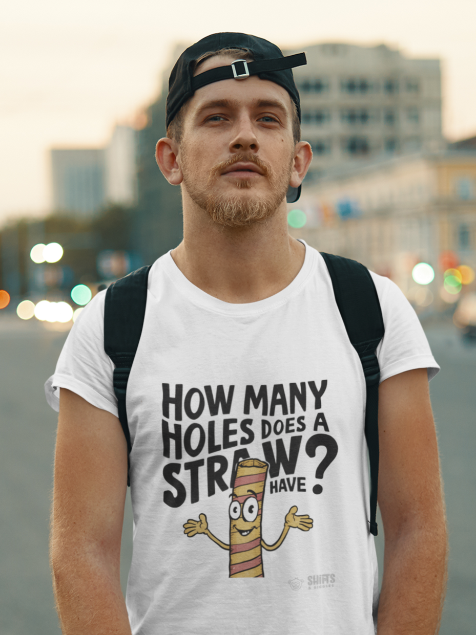 how many holes does a straw have - t-shirt