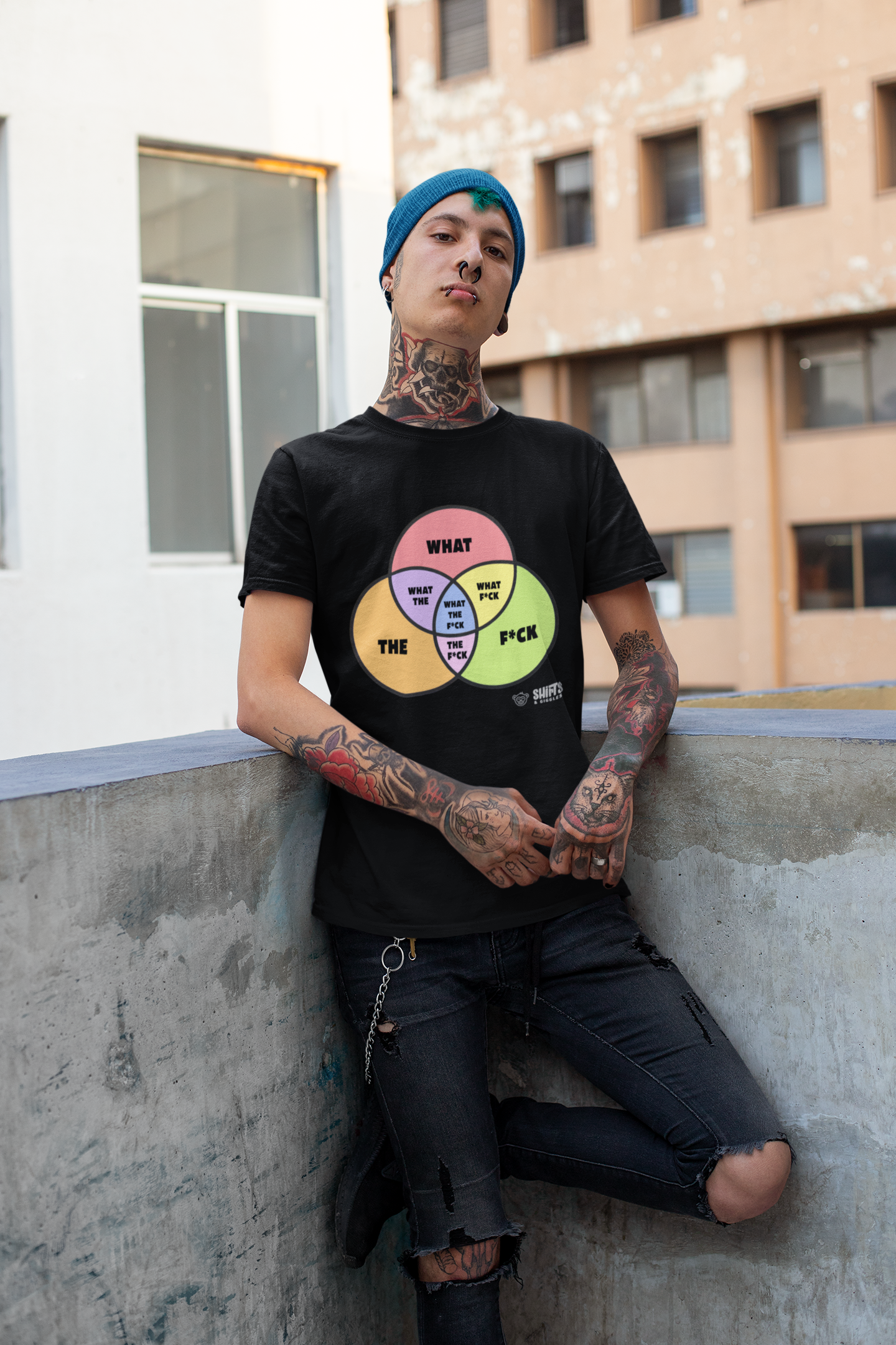 venn diagram - what. the. f*ck t-shirt