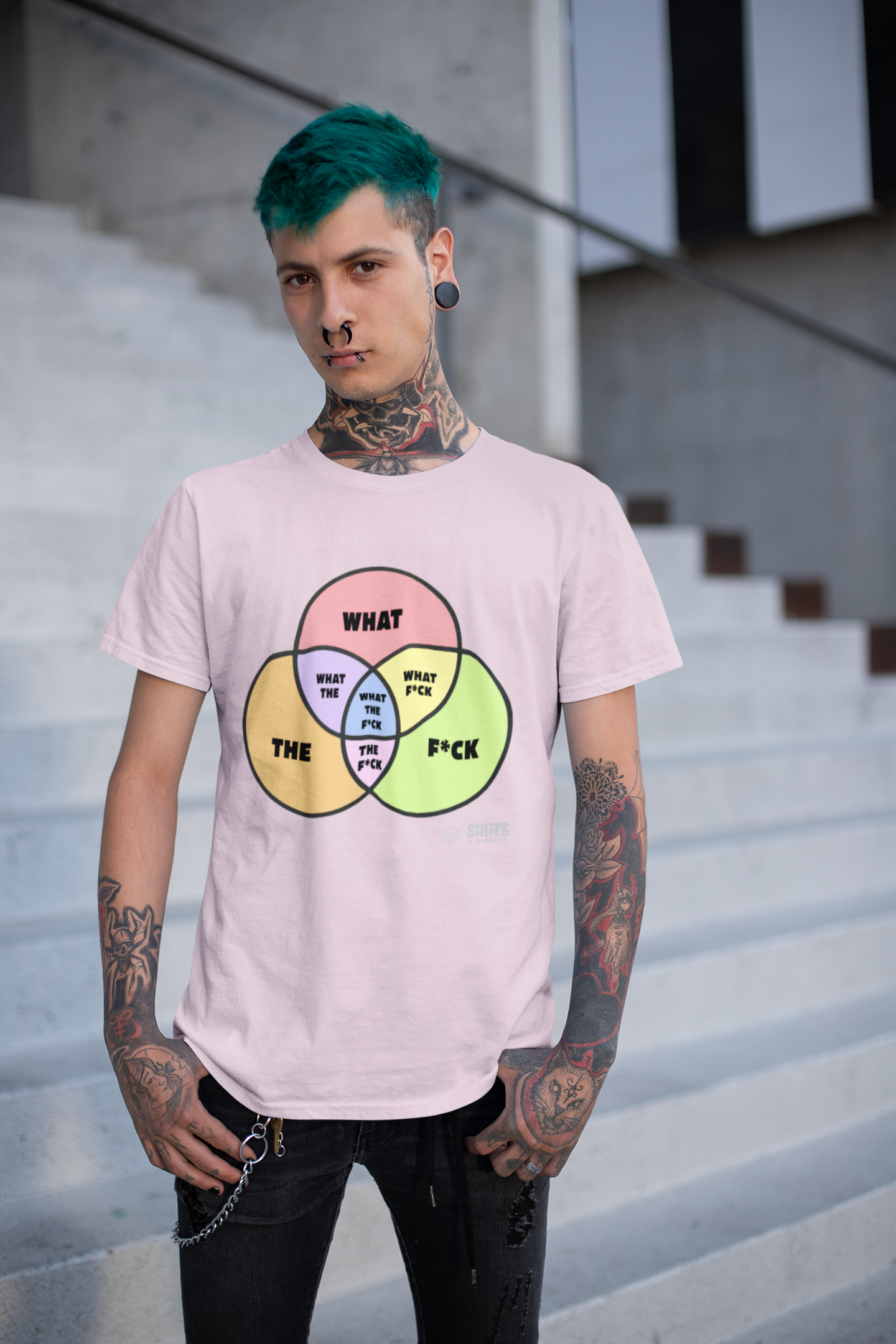 venn diagram - what. the. f*ck t-shirt