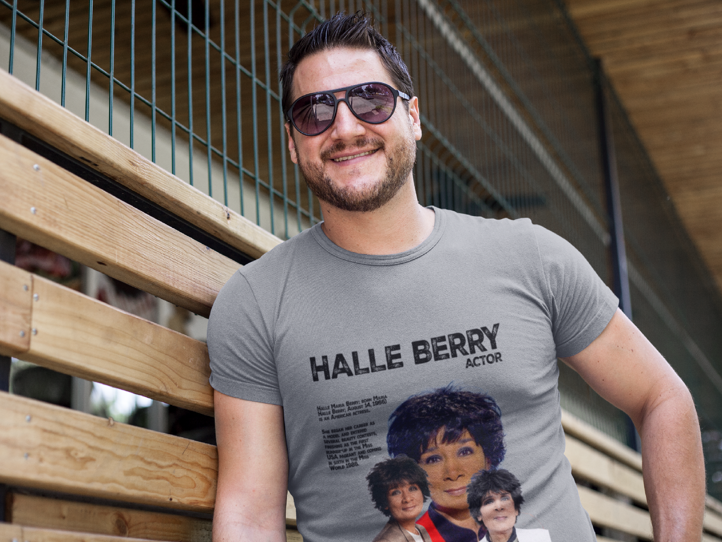 false lookalikes t-shirt - halle berry