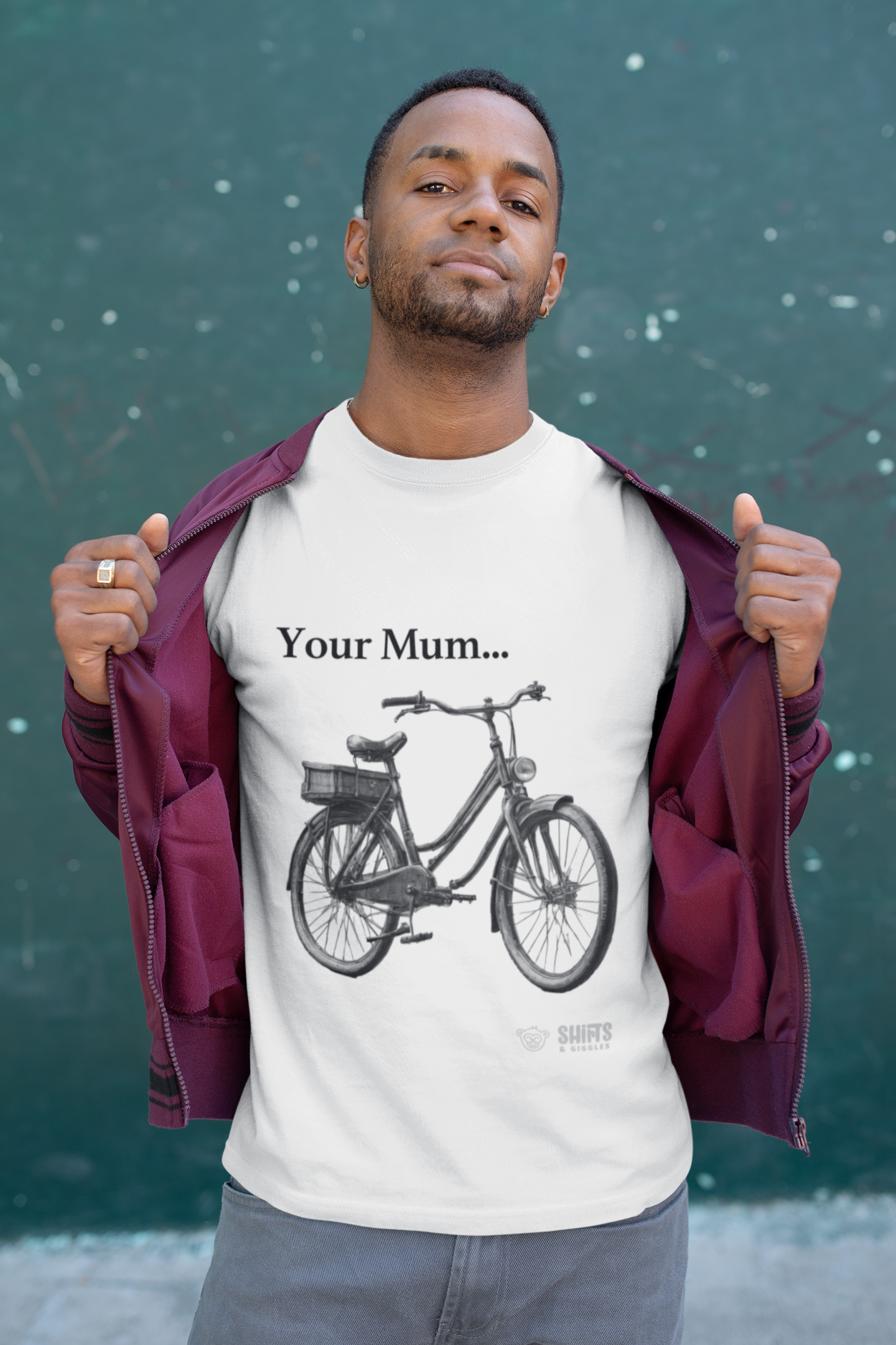 your mum is the village bicycle t-shirt