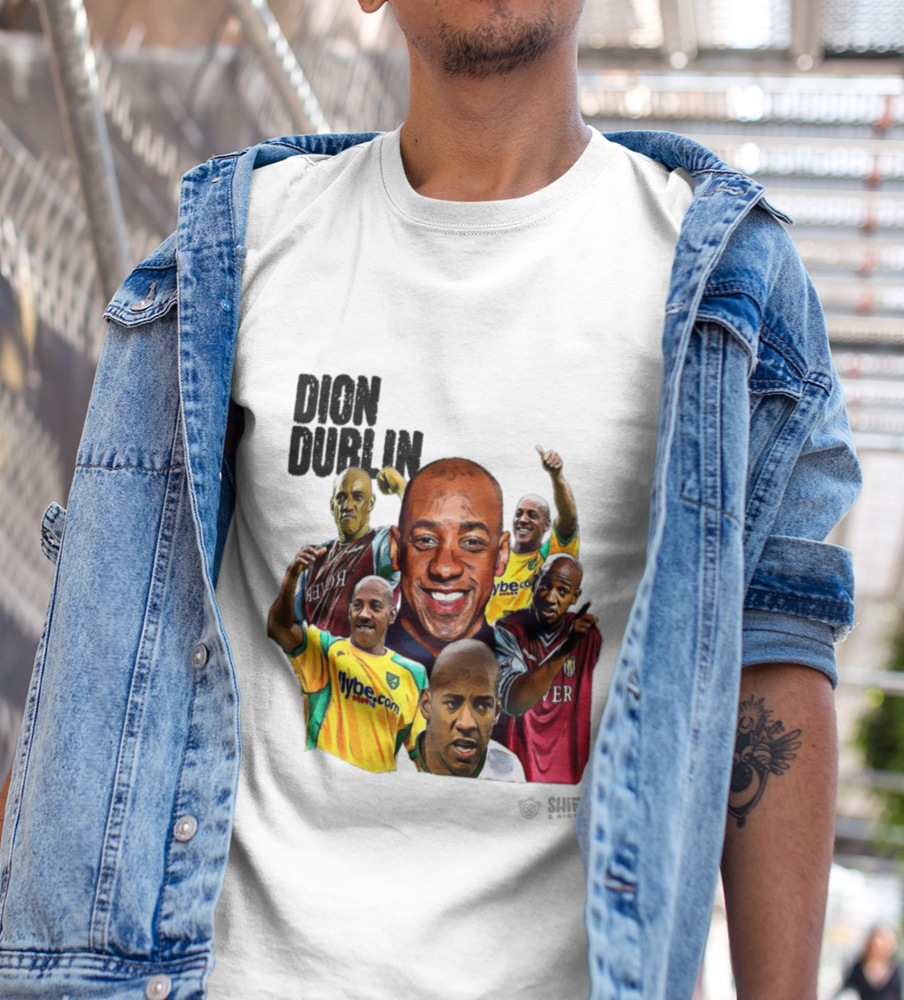 dion dublin - football cult hero t-shirt