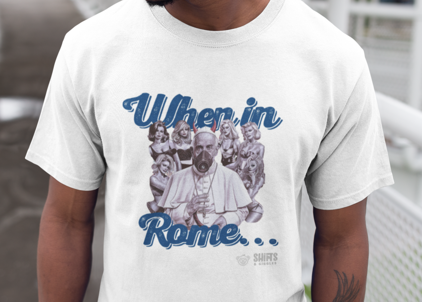 when in rome (pope) (c) - t-shirt