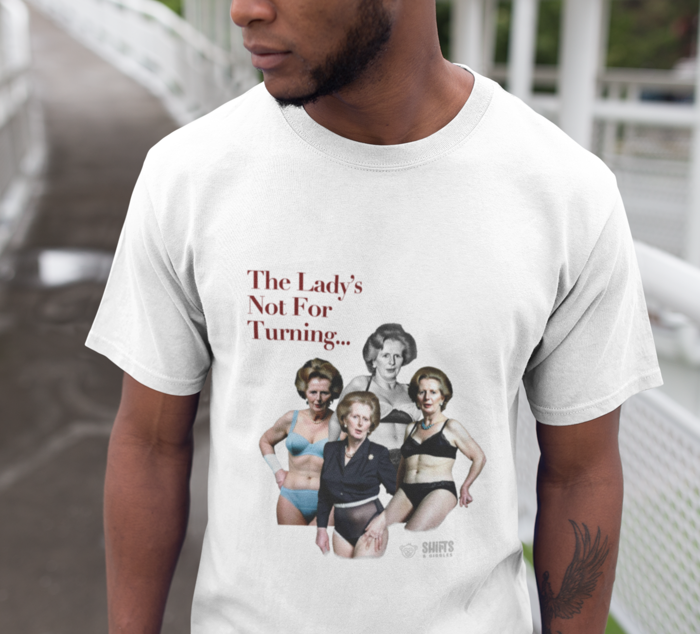 the lady's not for turning - margaret thatcher t-shirt