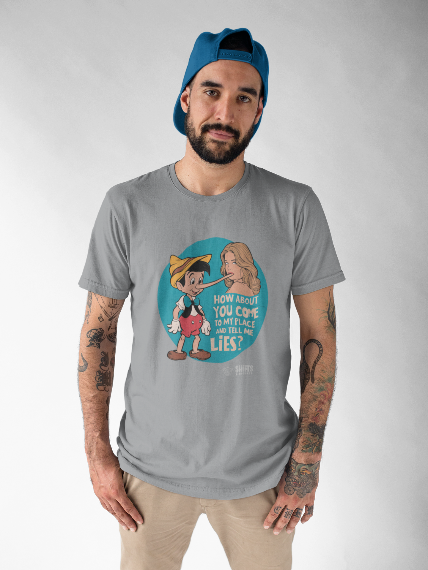 pinocchio telling lies t-shirt