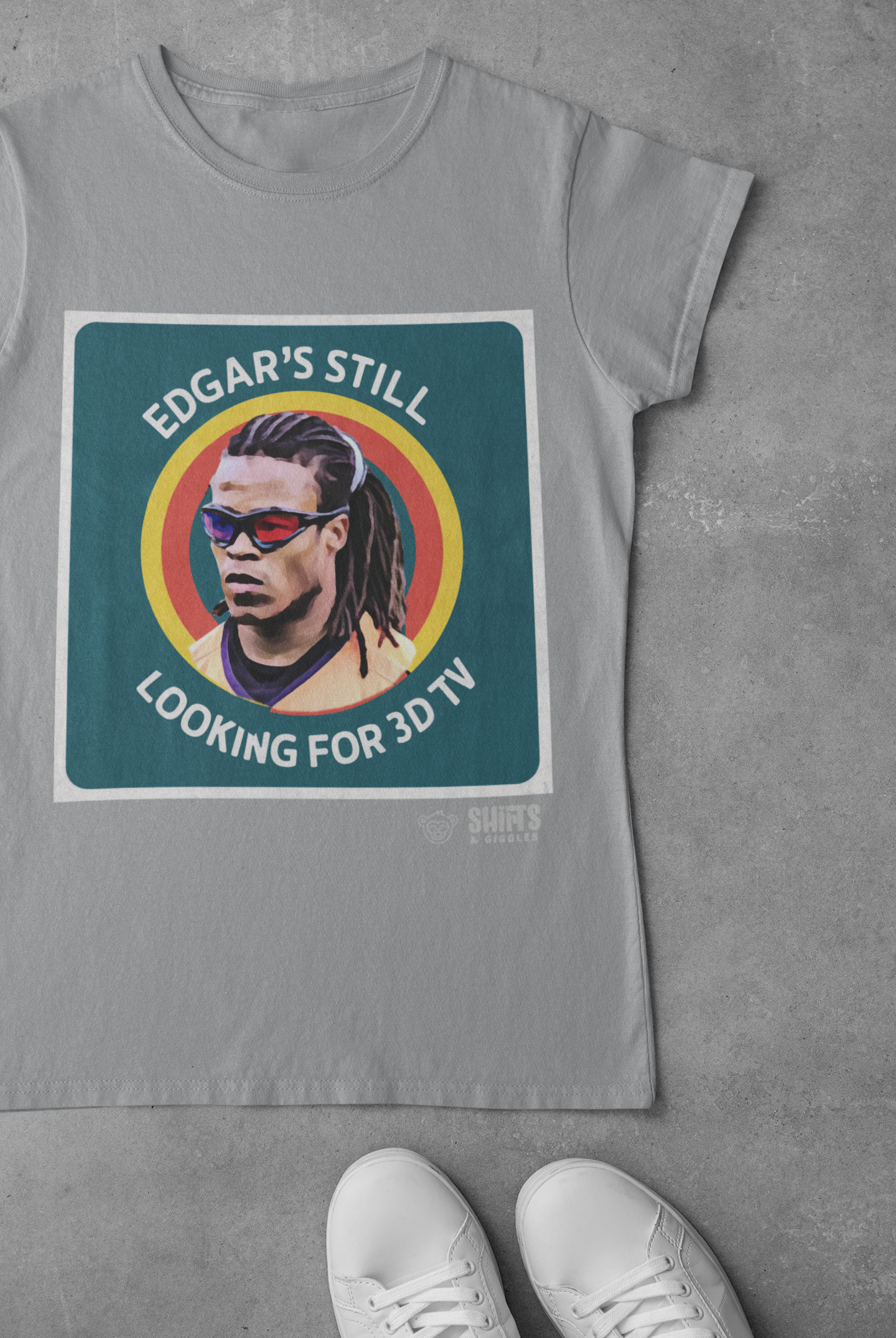 edgar davids looking for 3d tv t-shirt