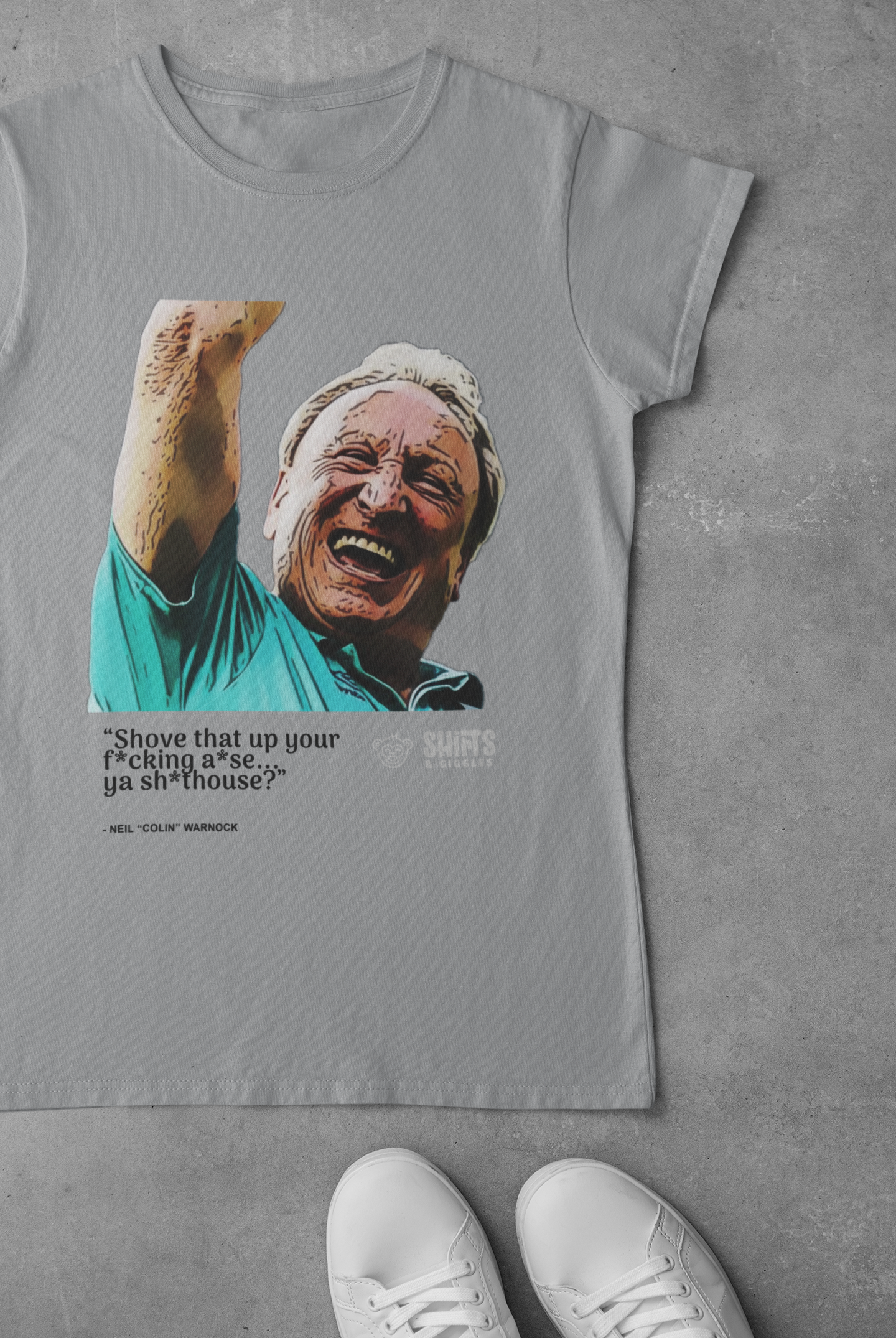 neil warnock - shove that up your a*se t-shirt