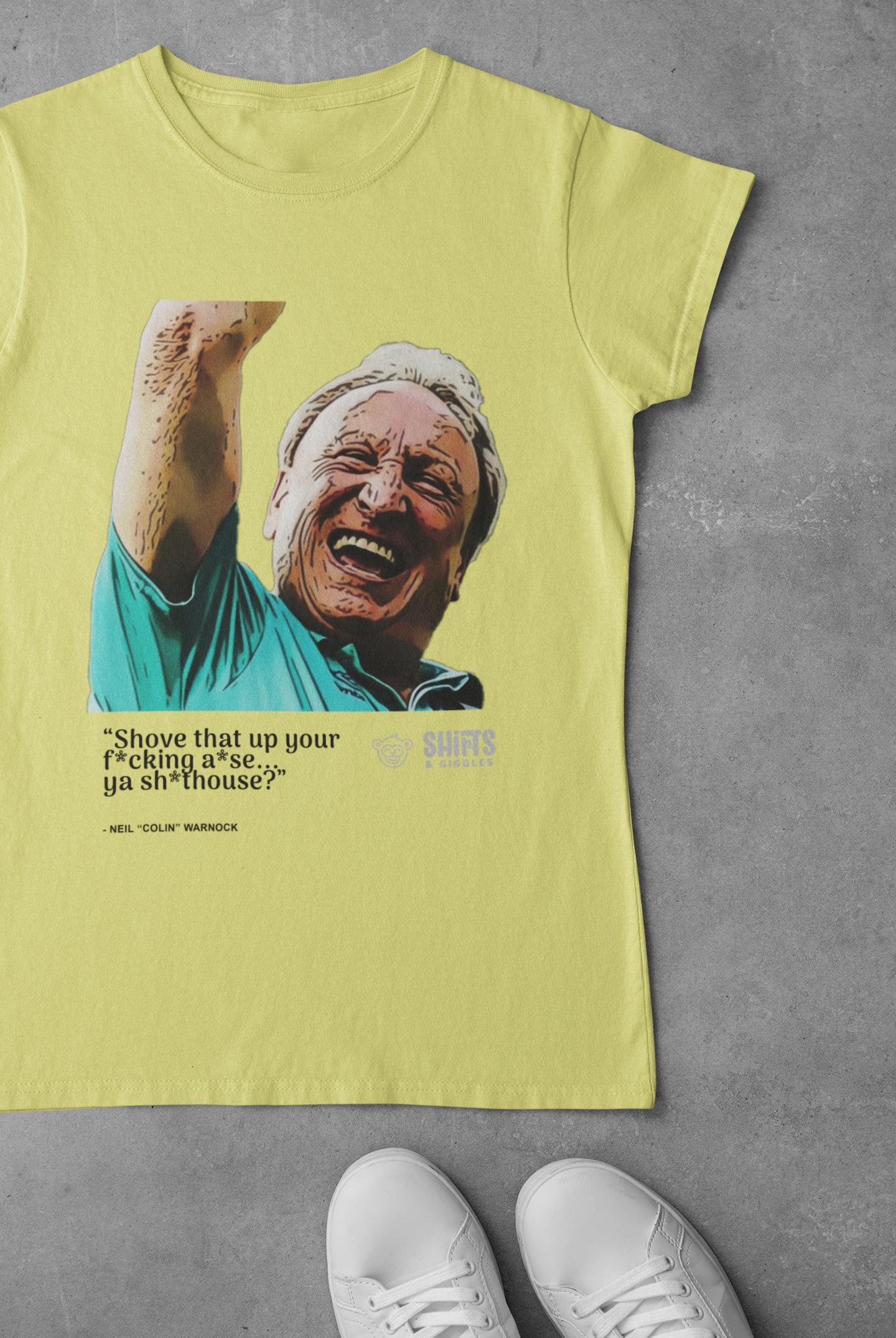 neil warnock - shove that up your a*se t-shirt