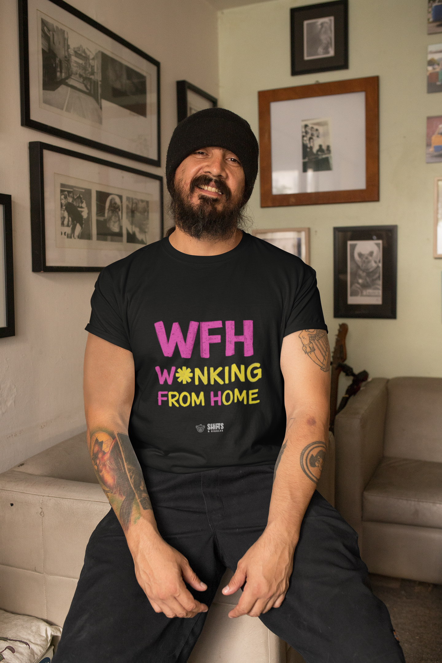 wfh - w*nking from home t-shirt