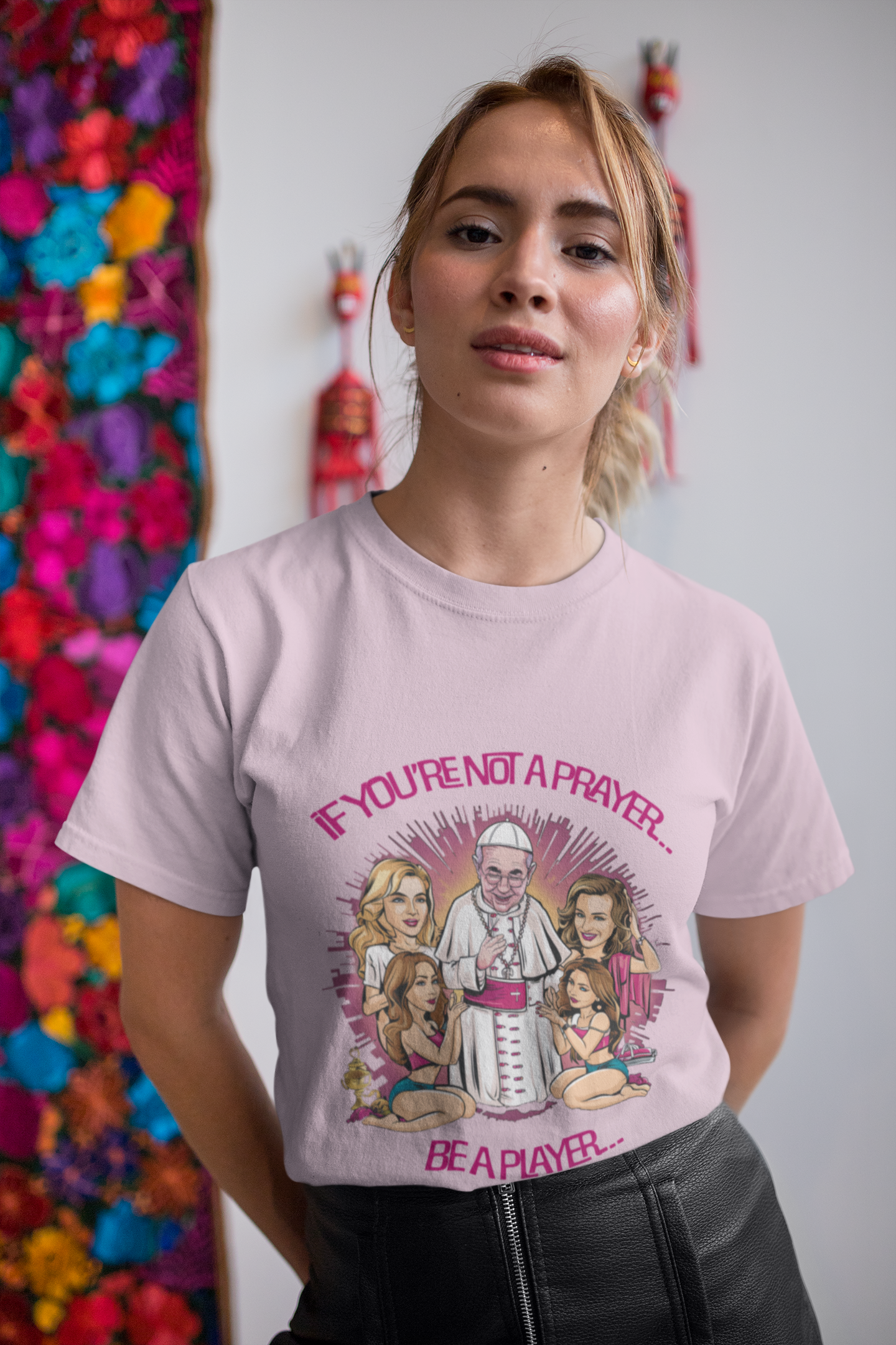 if you're not a prayer, be a player t-shirt