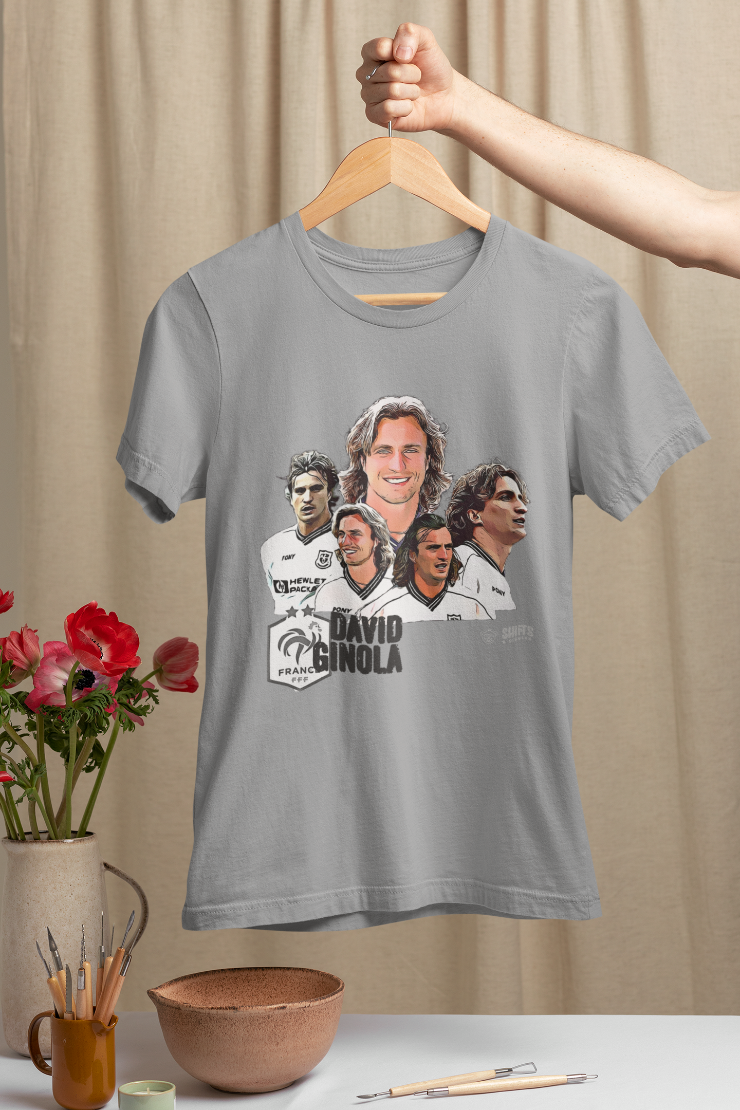 david ginola - football cult hero t-shirt