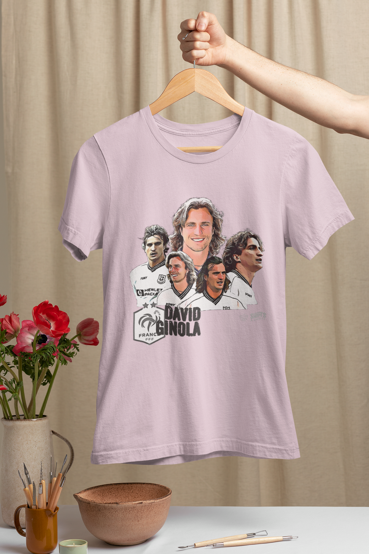 david ginola - football cult hero t-shirt