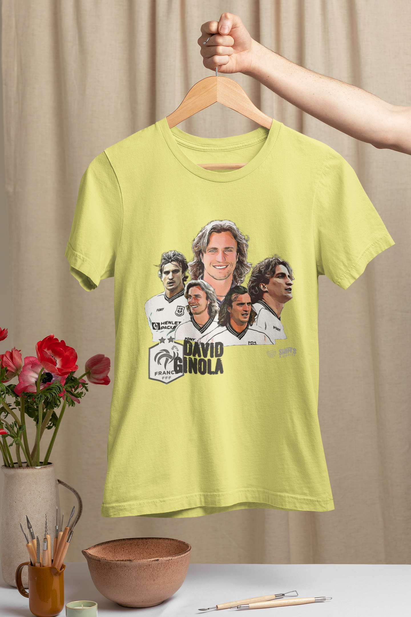 david ginola - football cult hero t-shirt