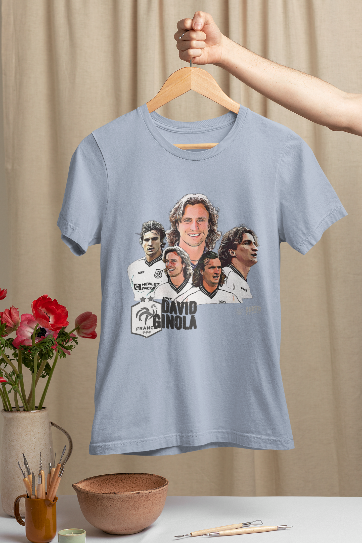 david ginola - football cult hero t-shirt