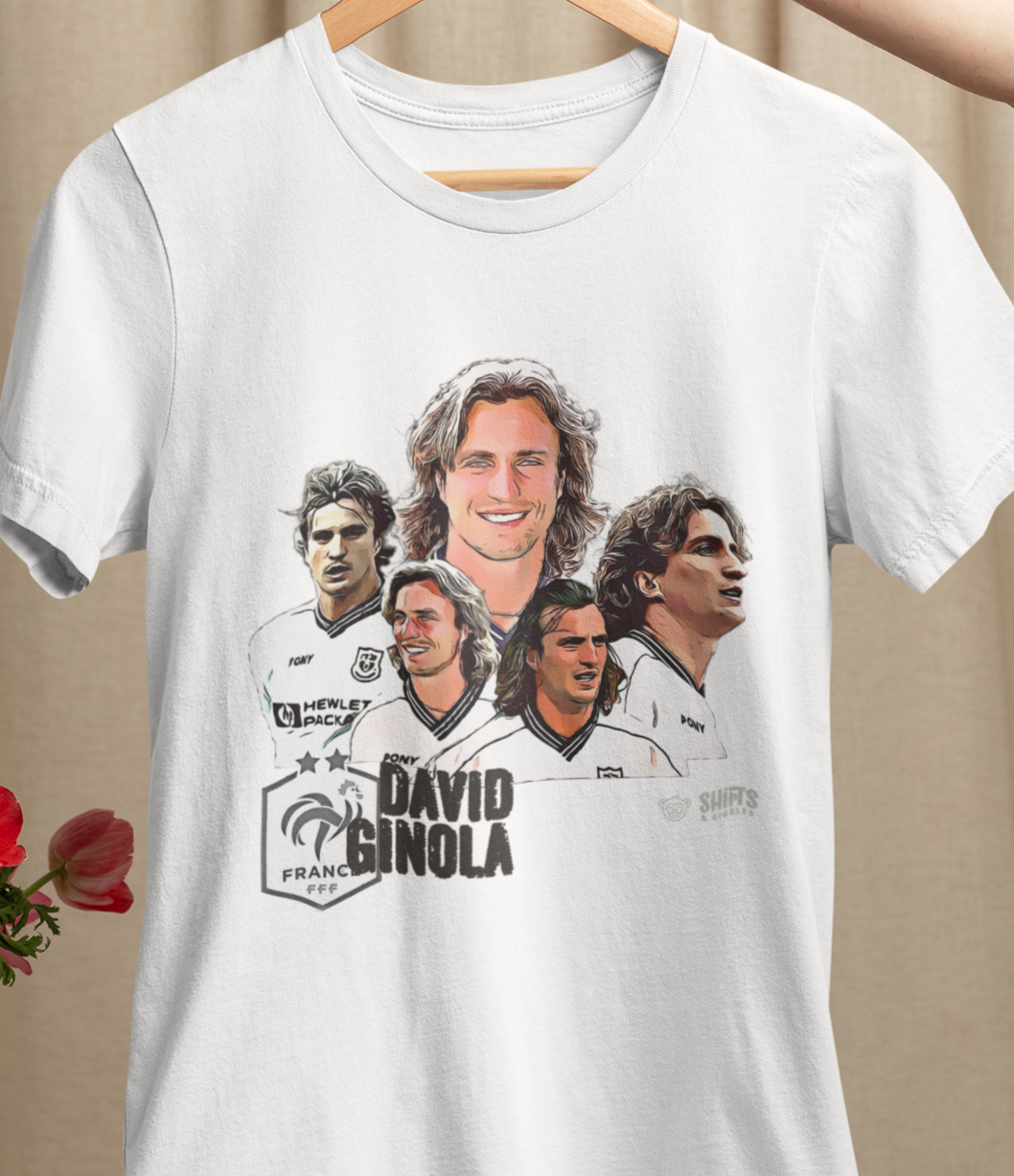 david ginola - football cult hero t-shirt