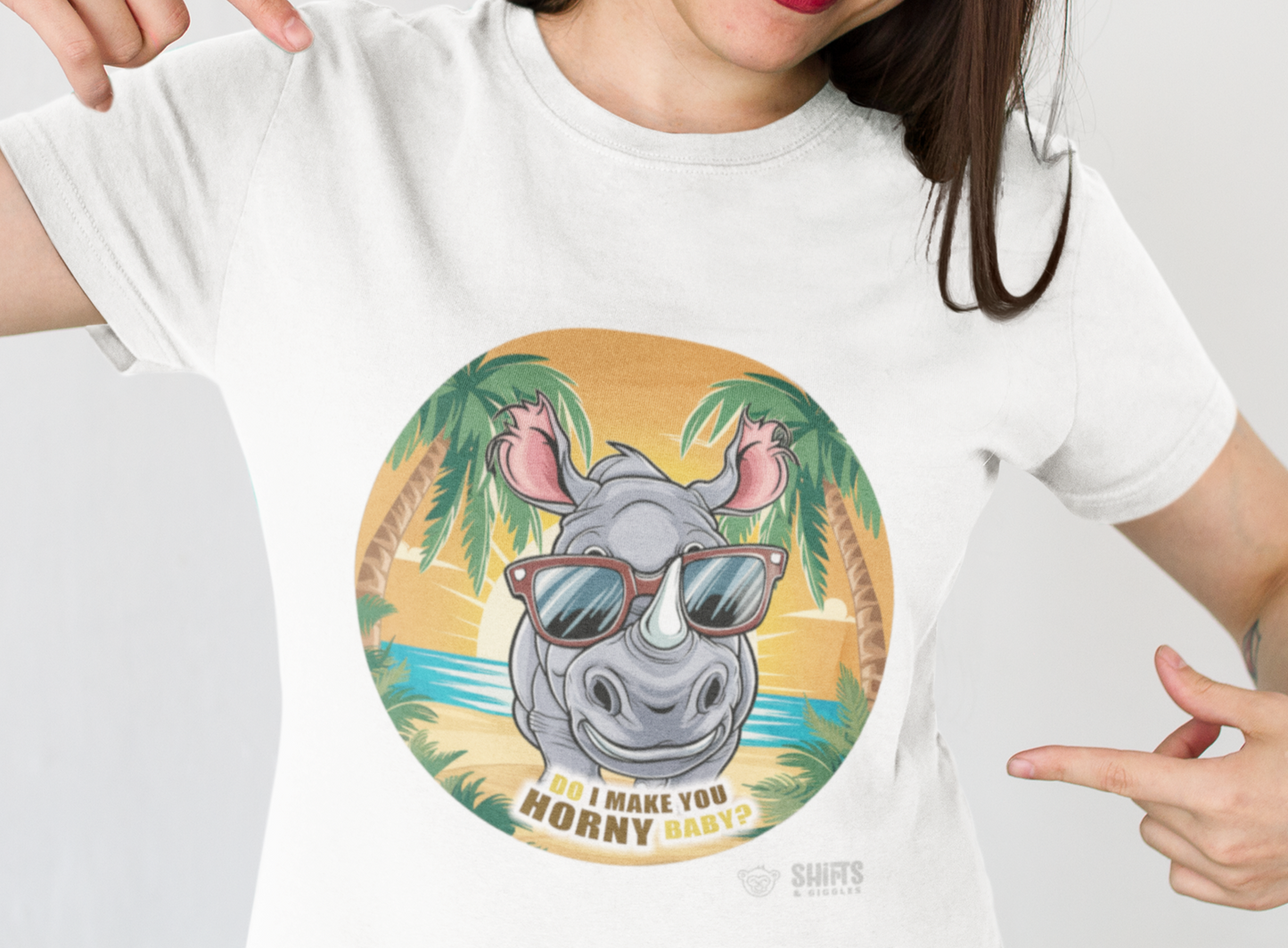 do i make you horny baby t-shirt