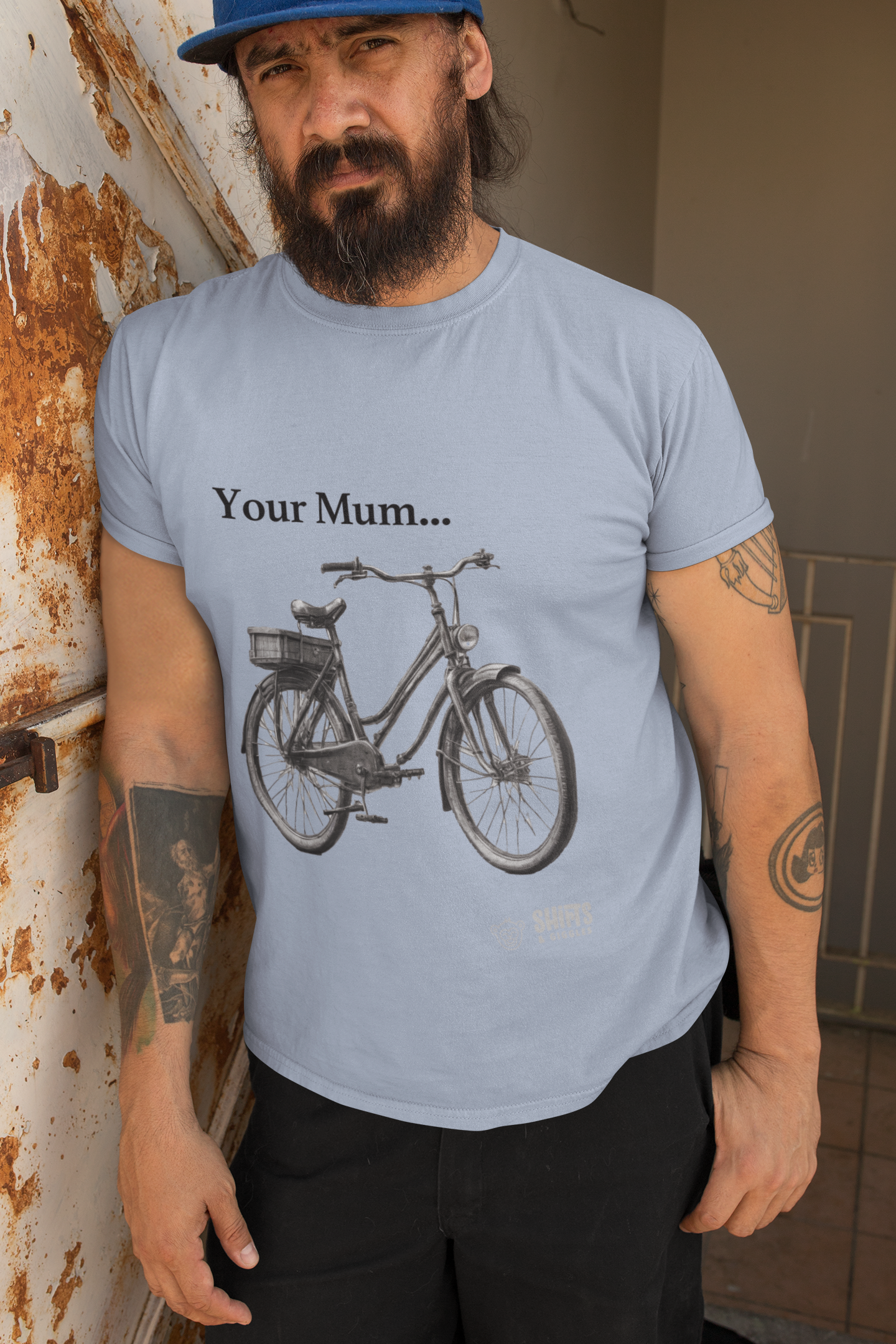 your mum is the village bicycle t-shirt