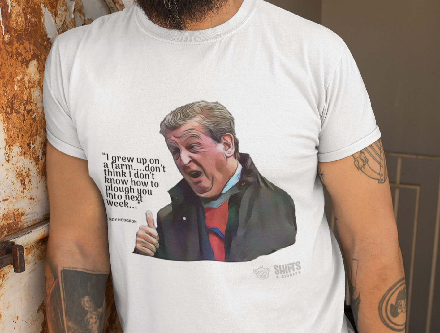 roy hodgson - i'd plough you into next week t-shirt