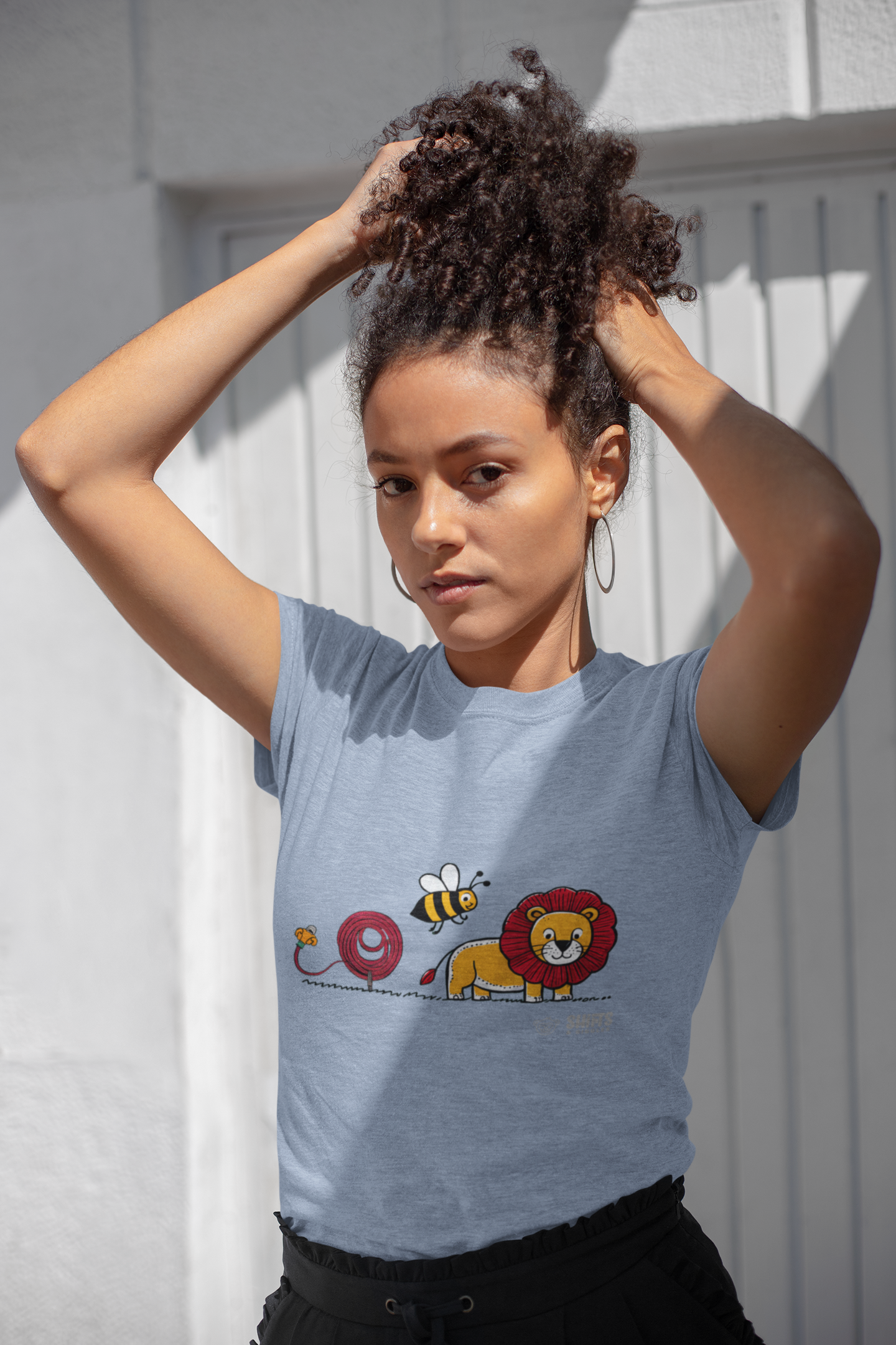 hose, bee, lion t-shirt