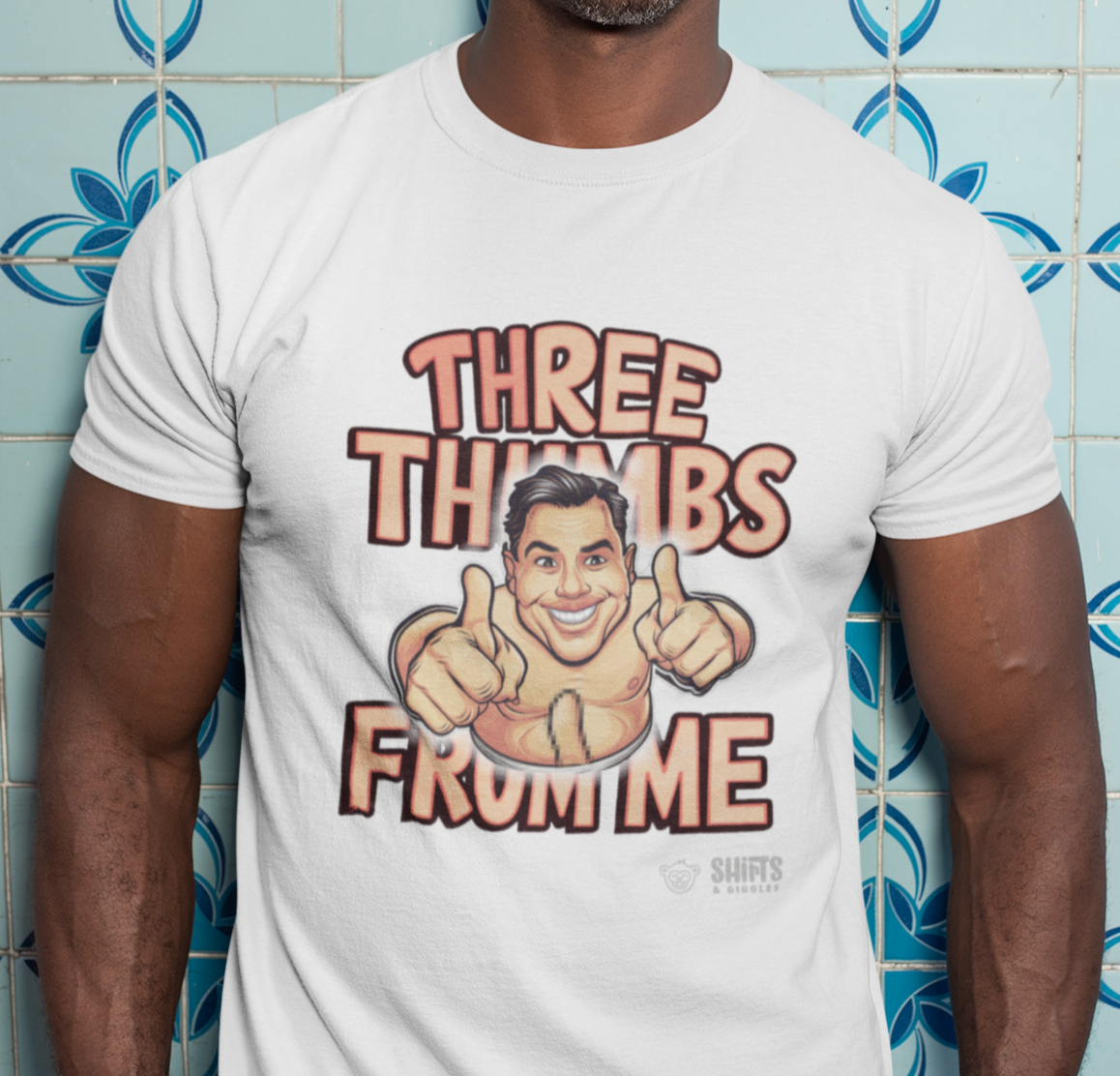 three thumbs up t-shirt