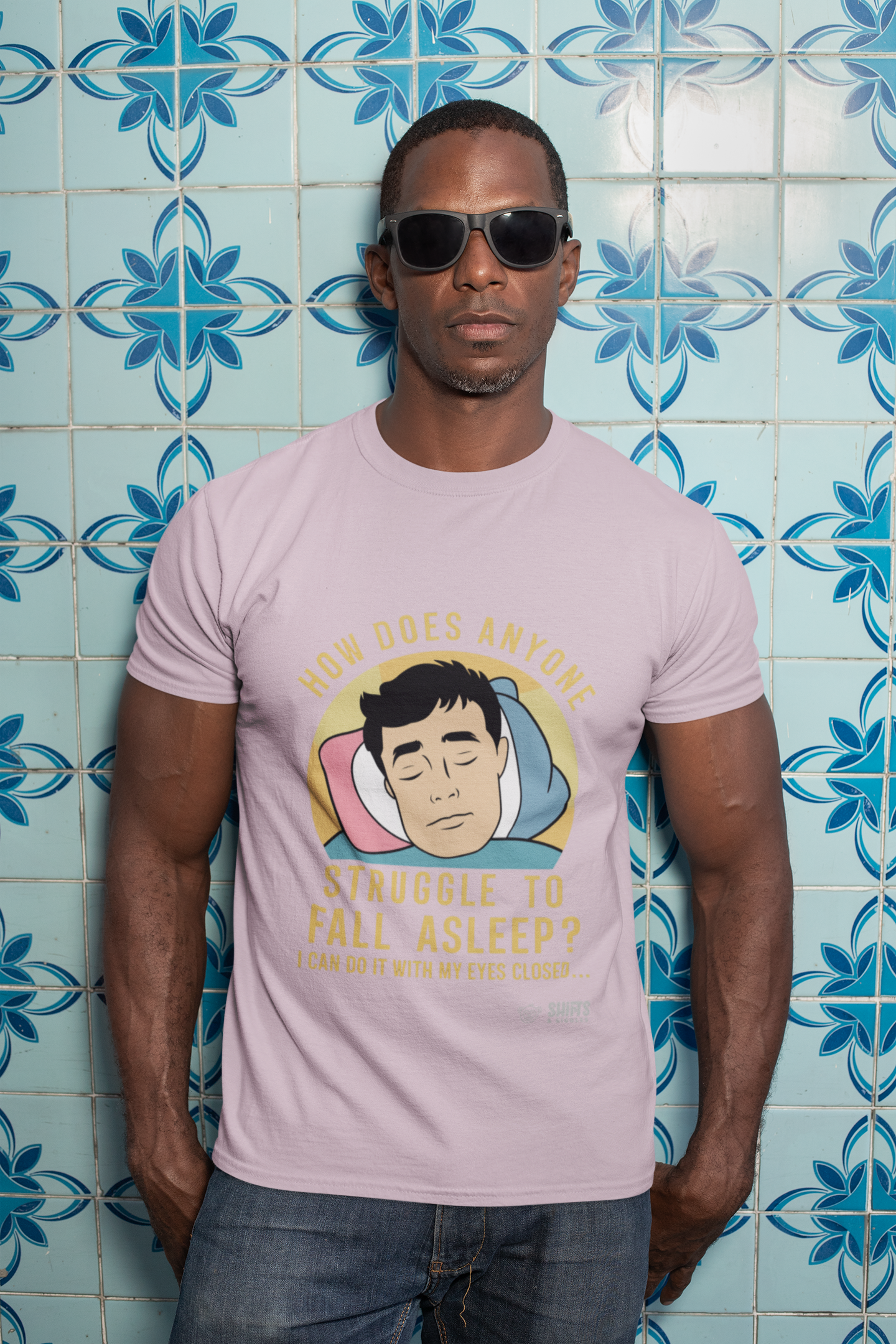 how does anyone struggle to fall asleep t-shirt