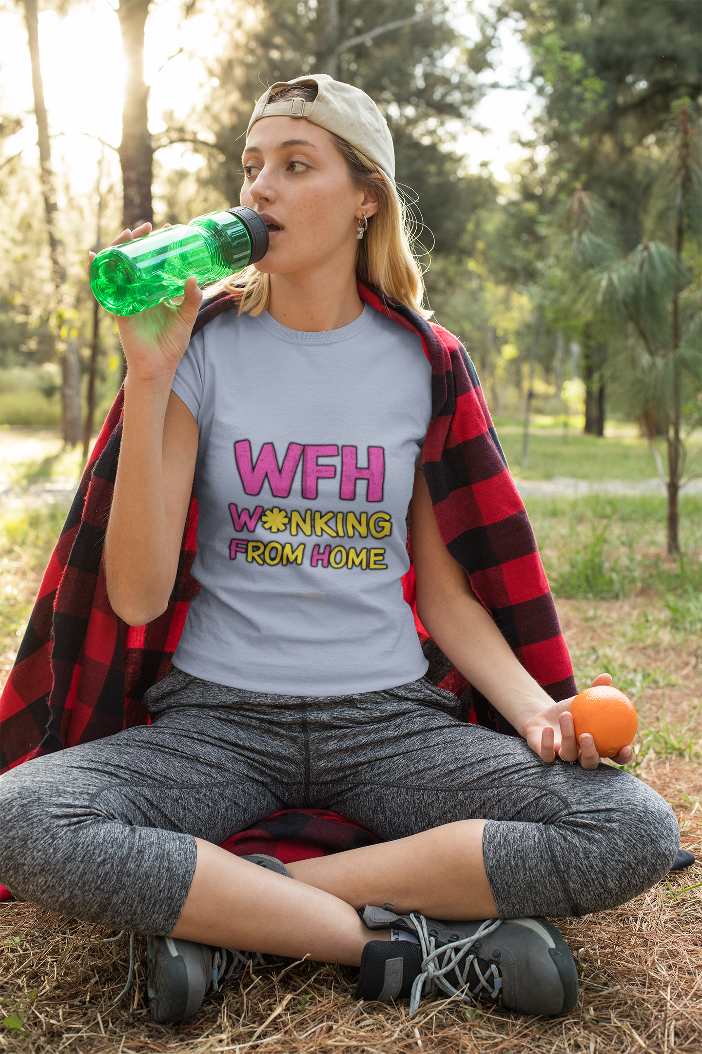 wfh - w*nking from home t-shirt